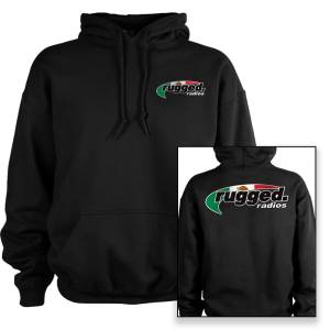 Rugged Radios MEXICAN FLAG Pullover Hoodie - Black LG | HOODIE-MXFLAG-LG