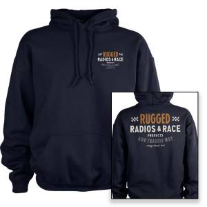 Rugged Radios VINTAGE RACE Pullover Hoodie - Navy Blue XXXL | HOODIE-RADRACE-XXXL