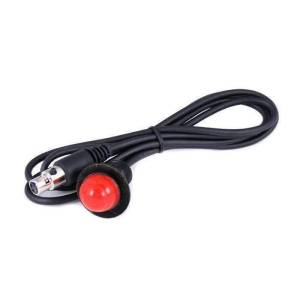 Hole Mount Push to Talk Cable (PTT) with 48 Straight Cord for Intercoms | PTT-HM-SC