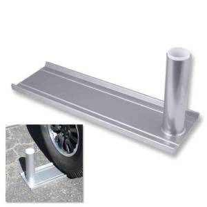 Aluminum Wheel Stand for Base Camp Telescoping Flag Poles | RV-STAND