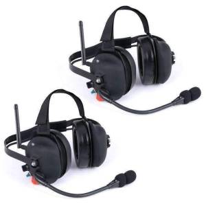 Wireless Double Talk Dual Headset Intercom System | RW-H30-DT-PTT