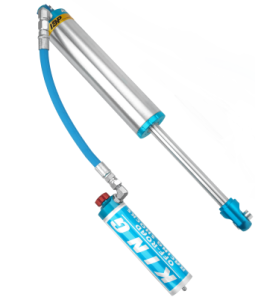 King 3.0" X 16 INCH TRAVEL Internal Bypass Hose Remote Reservoir with Adjusters | PR3016-SS-AI