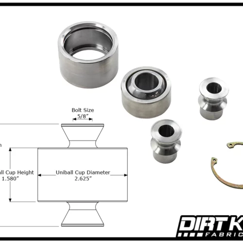 Dirt King Fabrication 1″ Uniball Kit for 5/8″ Bolt x 3.0″ Width DK-12400158-K3